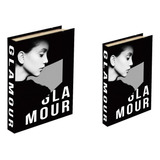 Conjunto Caixa Livro Mdf Courino Decorativo Mulher Glamour