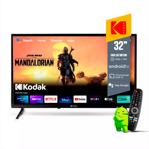 Smart Tv 32'' Hd Android Chromecast Google Tv Tda Kodak