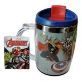 Tazon Mug Térmico Con Tapa 450 Ml Héroes Licencia Avengers 