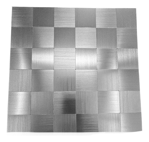 Venecita 5x5cm Aluminio Autoadhesivo P/ Deco Pared 30x30 Cms