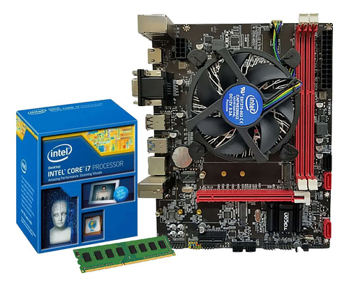 Kit I7 4790 + Placa Mãe B85 + 8gb Ddr3 1600 + Nfe