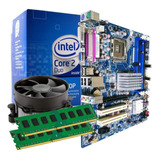 Kit Placa Mãe + Processador Core2 Duo + Memória 2gb + Cooler