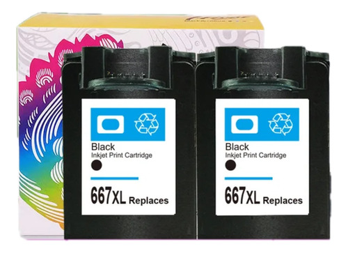 Cartucho De Tinta Compatible Con Hp 667xl  Negro