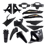Kit Plasticos Negro Calcos Honda Wave 2014 13 Piezas - Yoyo
