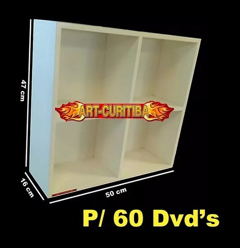 Estante Expositor 60 Dvds - Bluray - Cds - Jogos - Figuras