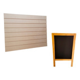 Panel Ranurado Mdf + Letrero Doble Súper Combo A Comercios