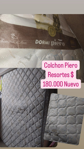 Colchon 2 Plazas Piero Con Resortes