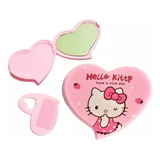 Espejo En Forma De Corazón Hello Kitty Con Peine Kawaii Rosa