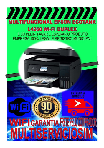 Multifuncional Epson Ecotank L4260 Wi-fi Duplex C11cj63302