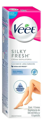 Veet Crema Depilatoria Silky Fresh Piel Sensible 100ml + Esp