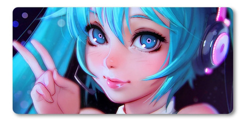 Mousepad Xl 58x30cm Cod.317 Chica Anime Hatsune Miku