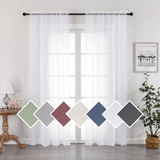 Ovzme Cortinas Transparentes Blancas De 84 Pulgadas De Largo