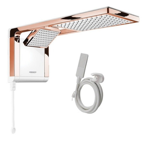 Ducha Lorenzetti Acqua Duo Ultra Branco-rosegold 220v 7800w