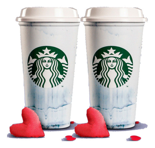 Vasos Starbucks Original Reusable San Valentín Bl 2021 El El