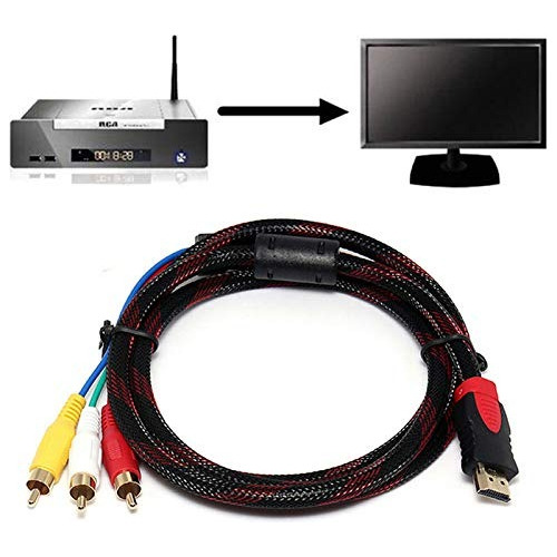 Cable Hdmi Macho A 3 Rca Vídeo Audio Av Cable Adaptador 1.5m