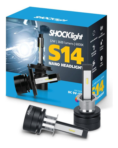 Lâmpada Led Shocklight S14 Nano Headlight 3600 Lumens 6000k