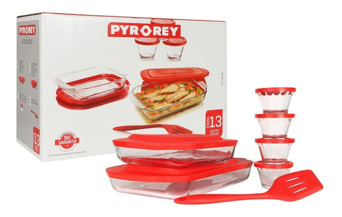 Refractarios Pyr-o-rey 13 Pzs Cocina Moderno Pyrex Flaneras