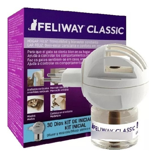  Feliway Classic Difusor Y Repuesto 48 Ml Calmante Para Gato