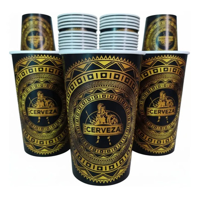 Vaso Desechable Cartón P\u002Fcerveza Michelada 50pz 1.3lt \u002F 44oz | MercadoLibre