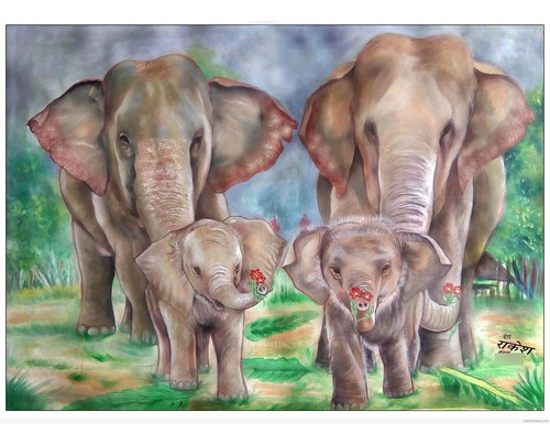 Vinilo Decorativo 60x90cm Elefante Elephant Wild M4