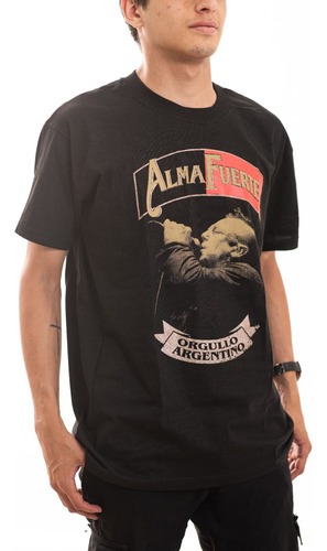 Remera Almafuerte Iorio Orgullo Argentino Algodón Laser Rock