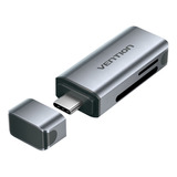 Leitor De Cartões - 2 Em 1 - Usb-c 3.0 Sd Tf - Dual - Vention