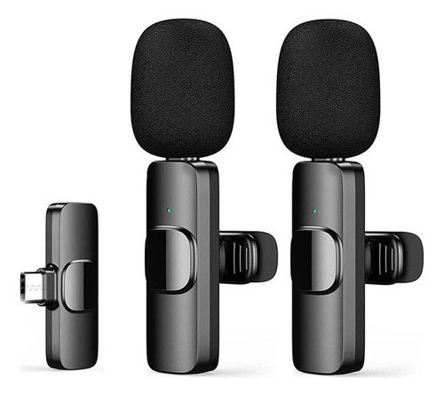 2 Pack Micrófono De Solapa Usb C Inalámbrico Lav Mic