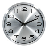 Reloj De Pared 30cm Plateado