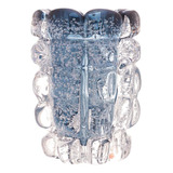 Vaso Lyor Italy De Vidro Azul 10cm X 15cm Não Aplicável