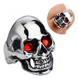 Anillo Craneo Calavera Plateado Acero Inoxidable Para Hombre