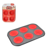 Forma Silicone Cupcake 6 Cavidades Unidades - Petit Gateau