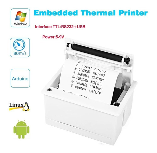 Qr204 Impresora Térmica De Panel De Recibos De Código De Bar