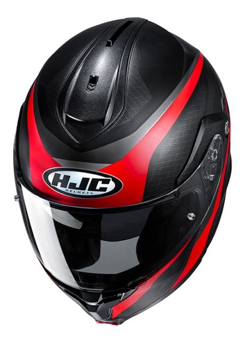 Casco Hjc Abatible Certificado Negro Rojo C91 Taly