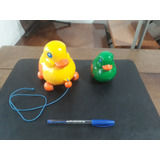 Dos Patos Encastrables De Arrastre - Chicco -retro Años 90's