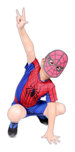 Fantasia Infantil Heróis Vingadores Short Homem Aranha