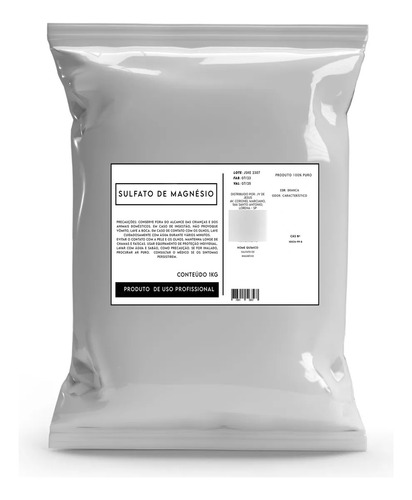 Sulfato De Magnésio, Sal Amargo, Sal Epsom - 1kg Sal Amargo