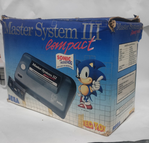 Sega Master System 3 Compact Tectoy Com Caixa Sonic Memoria