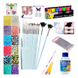 Kit Strass Para Adesivos De Unhas Pedrarias Iniciante