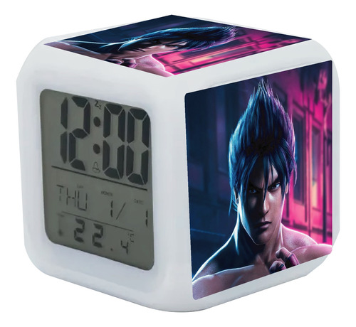 Reloj Despertador Jin Kazama Tekken Con Luz Led