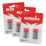 Kit Pilha Comum Palito Aaa/r03p/1.5v Com 12unid - Alfacell