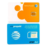 Chip Sim Card At&t  Usa Estados Unidos Go Phone Prepago Att