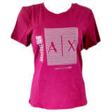 Playera Dama Armani Exchange Color Fiusha , 100% Original 