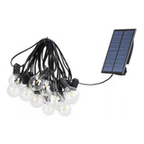 Luz Solar Exterior Led Guirnalda Decorativa Jardin Festa 827 Color Negro