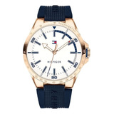 Reloj Tommy Hilfiger 1791526 Correa Silicona Azul, Blanco