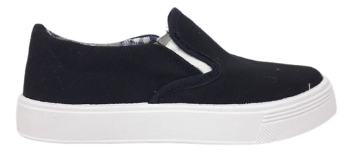 Zapatillas Panchas Náuticas Negro Niños 27 Al 33