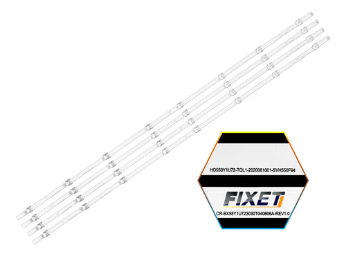 Kit 4 Tiras Led Hisense 55r6000gm Aluminio Original