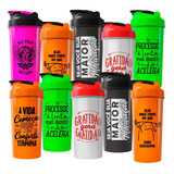 Kit 10 Coqueteleiras Garrafa De Academia Shaker 600ml