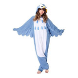 Pijama Entero Buho Azul  Kawaii Adulto Polar