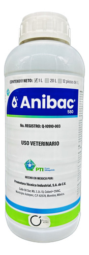 Anibac 580 Sales Cuaternarias Sanitizante Desinfectante 1 Lt