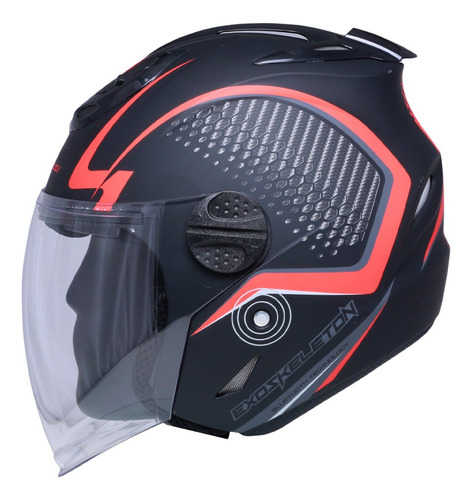 Casco Para Motocicleta Exoskeleton Ca1 Con Bluetooth Negro L